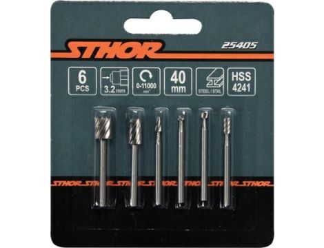 STHOR FREZY HSS DO SZLIFIERKI MINI   6cz. 3,2mm