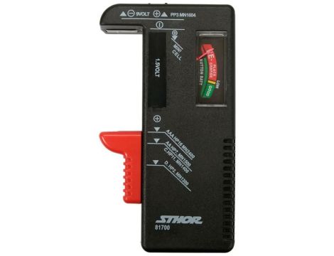 STHOR TESTER BATERII 1,5V ORAZ 9V