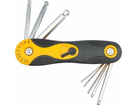 VOREL IMBUSY  8szt.CrV KULA 1,5-8mm