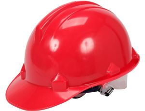 VOREL KASK OCHRONNY CZERWONY HDPE