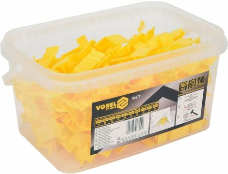 VOREL KLIPSY POZIOM.PŁYTKI 6-9mm 100szt. .... - 2