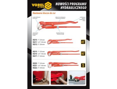VOREL KLUCZ DO RUR NAST  1,5" (45`) - 2