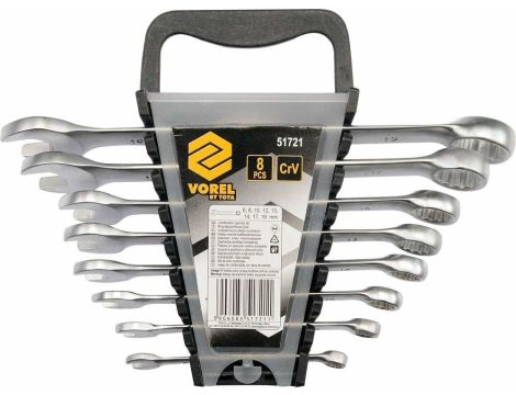 VOREL KLUCZ PŁASKO-OCZKOWY   8szt (6-19) SATYNA