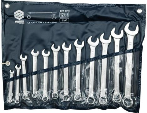 VOREL KLUCZ PŁASKO-OCZKOWY  12szt(6-22)CV ETUI SATYNA - 2