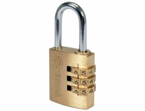 VOREL KŁÓDKA MOSIĘŻNA SZYFROWA 25mm