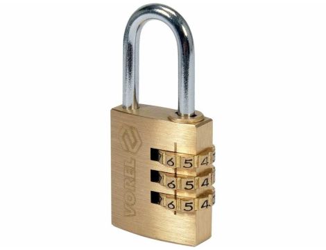 VOREL KŁÓDKA MOSIĘŻNA SZYFROWA 25mm