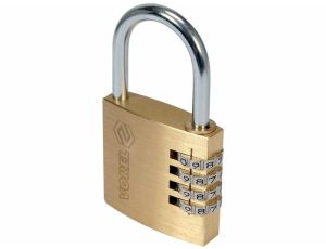 VOREL KŁÓDKA MOSIĘŻNA SZYFROWA 40mm