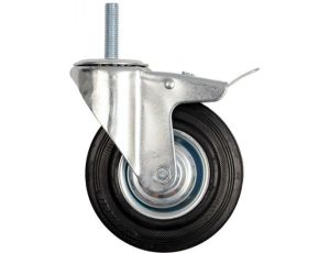 VOREL KOŁO SKRĘTNE CZ. GUMA HAM.TR.160mm