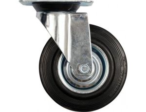 VOREL KOŁO SKRĘTNE CZARNA GUMA 200mm