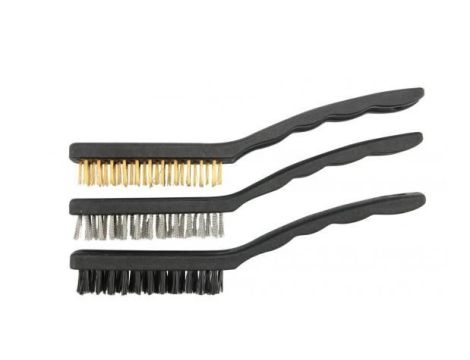 VOREL SZCZOTKI 3CZ.MIEDŹ-STAL-NYLON 17CM