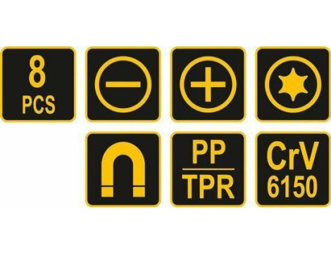 VOREL WKRĘTAKI DŁUGIE KPL. 8el. - 2