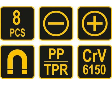 VOREL WKRĘTAKI KPL. 8el. - 2