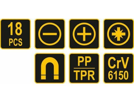 VOREL WKRĘTAKI KPL.18el. - 2