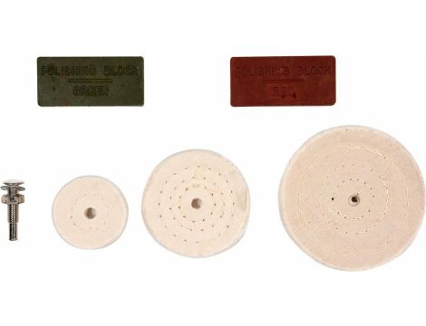 VOREL ZESTAW POLERSKI TARCZE+PASTY+UCHWYT 6mm