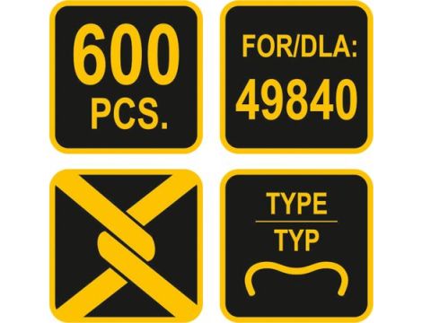 VOREL ZSZYWKI TYP E DO MOCOWANIA SIATKI 600szt. - 2