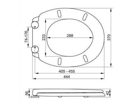 FALA DESKA WC WOLNOOPADAJĄCA D-P WYPINANA - 3