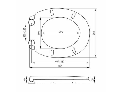 FALA DESKA WC WOLNOOPADAJĄCA SLIM D-U WYPINANA - 6