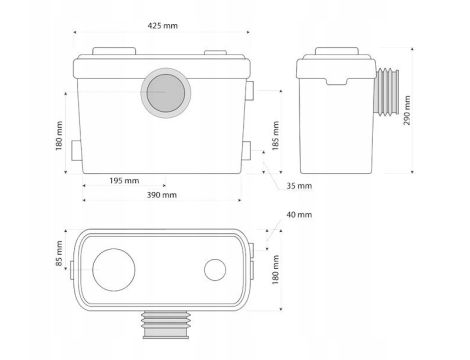 FALA POMPA WC 600W Z NOŻAMI TNĄCYMI - 4