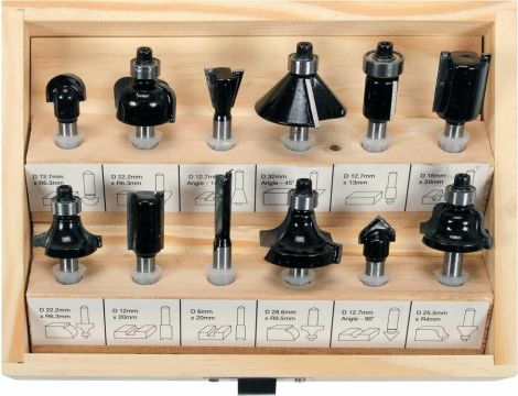 VOREL FREZY KSZTAŁTOWE 12szt TRZPIEŃ 6mm