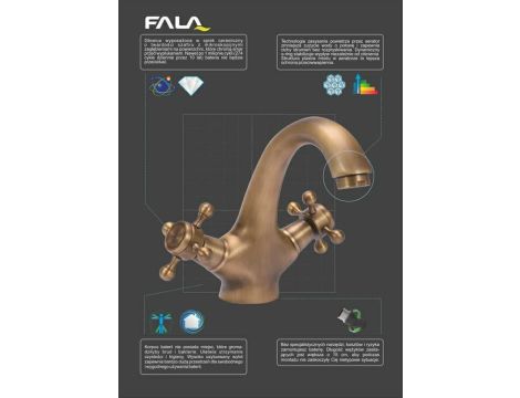 FALA BATERIA UMYWALKOWA RETRO BRONZE 1 - 2