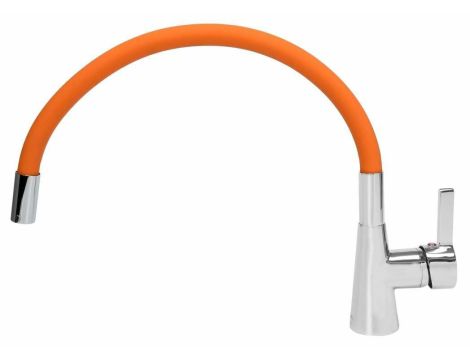 FALA BATERIA ZLEWOZMYWAKOWA ELASTYCZNA WYLEWKA FLEXIBLE POMARAŃCZOWA - 5