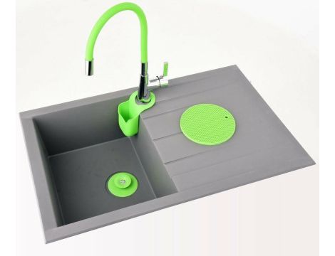 FALA BATERIA ZLEWOZMYWAKOWA ELASTYCZNA WYLEWKA FLEXIBLE ZIELONA - 4