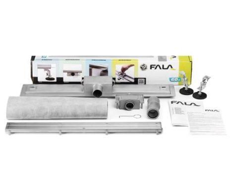 FALA ODPŁYW LINIOWY BLACK GLASS 60cm...