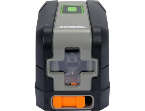 STHOR LASER KRZYZOWY ZIELONA WIĄZKA ± 3 mm / 10 m 2xAA... ... - 2