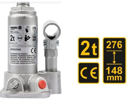 VOREL DŹWIGNIK TŁ.HYDR. 2T 148-276mm