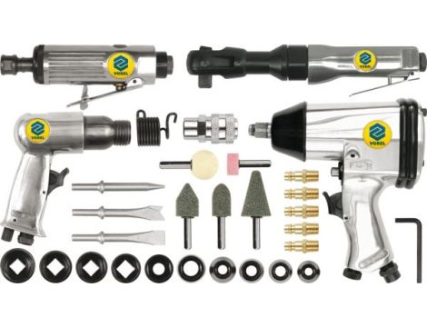 VOREL PNEUMATYCZNY KPL.NARZĘDZI Z AKCES.