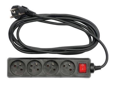 VOREL PRZEDŁUŻACZ CZARNY WYŁ.U.4g*5m/DOMOWY