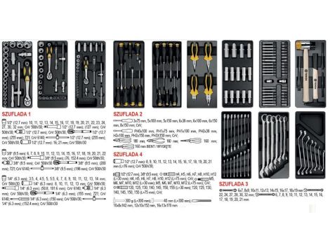 VOREL WÓZEK WARSZTATOWY 6-SZ.+177szt. NARZĘDZI - 2