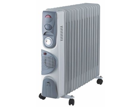VOLTENO GRZEJNIK OLEJOWY 15-ŻEBEREK TURBO+TIMER 2500W+400W