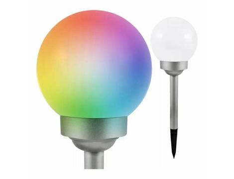 VOLTENO LAMPKA SOLARNA PLASTIK KULA  10cm / RGB - 2