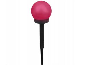 VOLTENO LAMPKA SOLARNA PLASTIK KULA  10cm CZERWONA
