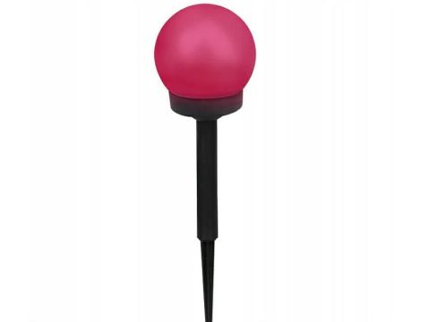 VOLTENO LAMPKA SOLARNA PLASTIK KULA  10cm CZERWONA