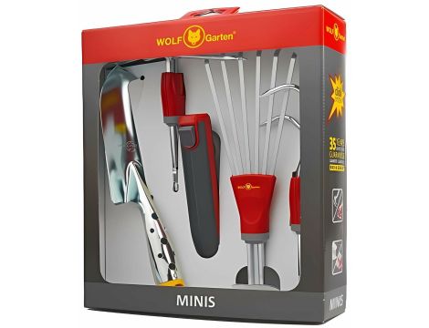 WOLF GARTEN ZESTAW NARZĘDZI OGRODNICZYCH MINI  P 262 LU-Z/LA-M/LD-M/LN-M/ZM 015