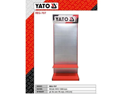 REGAŁ YATO FIRMOWY 100cm (bez haczyków)