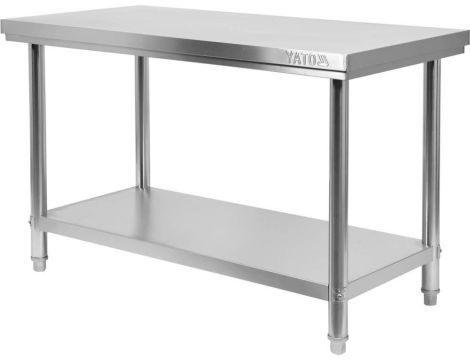 YATO GASTRO STÓŁ CENTR. SKŁ. Z PÓŁ. 150×60×H85cm