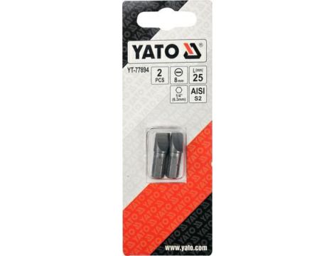 YATO KOŃCÓWKA 1/4"x25mm PŁASKA 8mm /2szt. ...