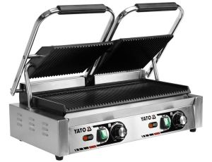 YATO GASTRO PODWÓJNY GRILL KONTAKTOWY RYFLOWANY 58cm
