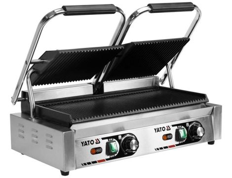 YATO GASTRO PODWÓJNY GRILL KONTAKTOWY RYFLOWANY 58cm