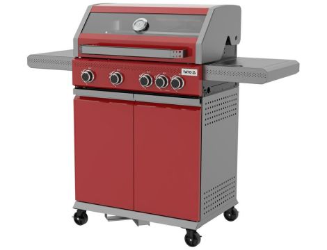 YATO GASTRO GRILL GAZ. ITAMI 4+1, 14,5KW, CZERWONY