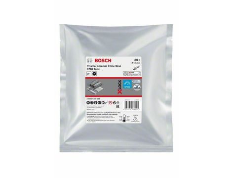 BOSCH FIBRA KRĄŻEK INOX 125 gr. 80 R782 /25szt. X-LOCK %%%