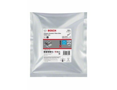 BOSCH FIBRA KRĄŻEK INOX 125 gr.120 R782 /25szt. X-LOCK %%%