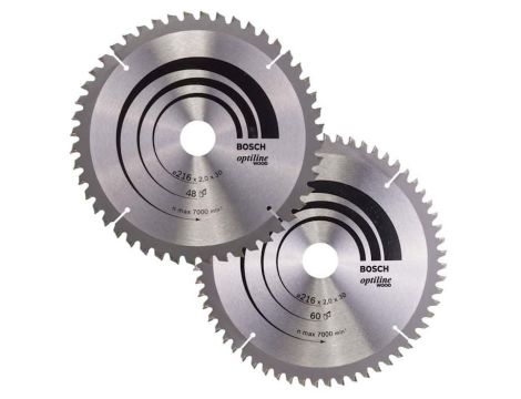BOSCH PIŁA DWUPAK 216x30x48z OPTI.WOOD x2,0/1,4 + MULTI MATERIAL 216x30x80z x2,5/1,8%%%