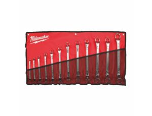 MILWAUKEE KLUCZ PODWÓJNIE ODGIĘTY 75° ZESTAW - 12 szt. %%%