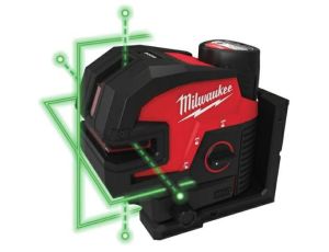 MILWAUKEE LASER KRZYŻOWY 12V M12CLL4P-301C 38m + 4-PUNKTOWY 1x3,0Ah ZIELONY