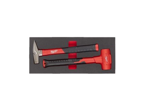 MILWAUKEE WKŁADKA PIANKOWA Z MŁOTKIEM  ŚLUSARSKIM I MŁOTKIEM BEZODRZUTOWYM - DO WÓZKÓW NARZĘDZIOWYCH %%%