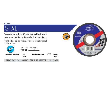 TARCZA METAL INCOFLEX  115*2,5... %%%